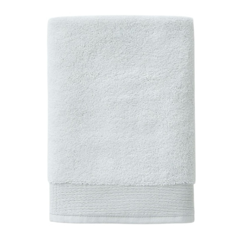 West Elm bundle hand towels LOT 2 organic ribbed fibrosoft green freshwater blue